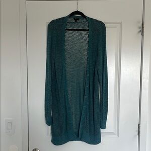 Torrid Teal Long Button Down Knit Cardigan